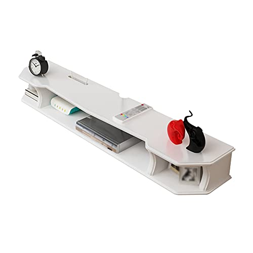 Uvency Hängender Fernsehschrank, 2-Lagiges Regal, Drahtloch, Schwebender Holz-Tv-Schrank, Set-Top-Box, Router, Projektor, Ultifunktions-Display-Regal/Holzfarbe / 150 cm/White/130Cm Uvency Hängender Fernsehschrank, 2-Lagiges Regal, Drahtloch, Schwebender Holz-Tv-Schrank, Set-Top-Box, Router, Projektor, Ultifunktions-Display-Regal/Holzfarbe / 150 cm/White/130Cm von Uvency