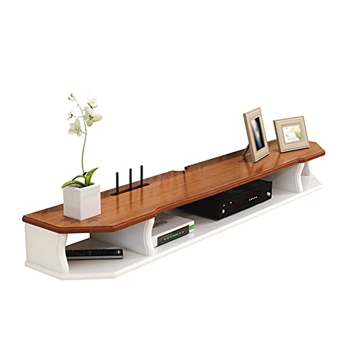 Uvency Hängender Fernsehschrank, 2-Lagiges Regal, Drahtloch, Schwebender Holz-Tv-Schrank, Set-Top-Box, Router, Projektor, Ultifunktions-Display-Regal/Holzfarbe / 150 cm/Wood Color/150Cm Uvency Hängender Fernsehschrank, 2-Lagiges Regal, Drahtloch, Schwebender Holz-Tv-Schrank, Set-Top-Box, Router, Projektor, Ultifunktions-Display-Regal/Holzfarbe / 150 cm/Wood Color/150Cm von Uvency