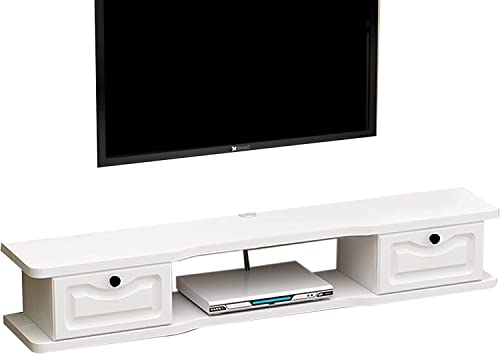 Uvency Schwebende Tv-Konsole, An Der Wand Montierte Medienkonsole, Fernsehständer, Niedriges Brett, Hängender Wandschrank, Hängendes Regal, Wandeinheit. von Uvency
