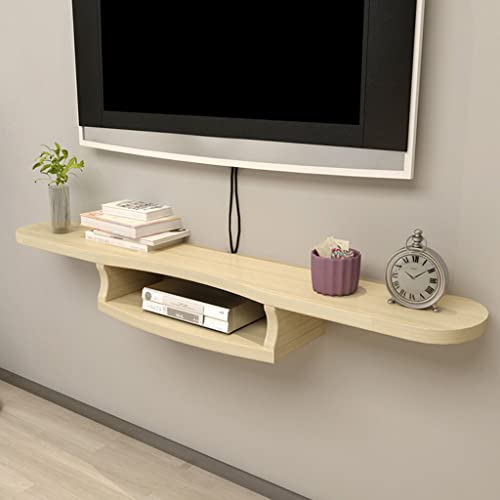 Uvency Schwebende Tv-Ständer Mit Offener Aufbewahrung, An Der Wand Montierter Unterhaltungsschrank Aus Holz Mit Kabelführung, Tv-Einheit, Regal Für Heim Und Büro, Multimedia-Aufbewahrungsregal, 120 von Uvency