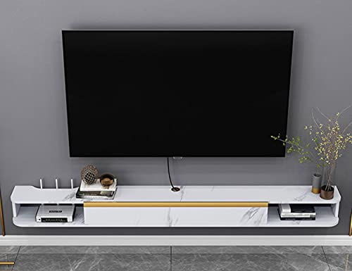 Uvency Schwebender Fernsehschrank,Drahtloch-Design-Holz-Hängender Fernsehschrank Mit 2 Offenen Stauräumen,Für Wohnzimmer-Unterhaltungszimmer-Büro/Weiß / 121Cm/White/121Cm Uvency Schwebender Fernsehschrank,Drahtloch-Design-Holz-Hängender Fernsehschrank Mit 2 Offenen Stauräumen,Für Wohnzimmer-Unterhaltungszimmer-Büro/Weiß / 121Cm/White/121Cm von Uvency