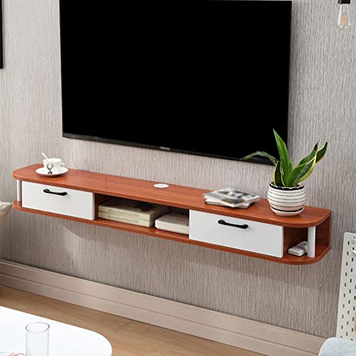Uvency Schwebender Tv-Schrank, An Der Wand Montierte Holz-Tv-Schränke Mit Kabelführungsloch, Kleines Apartment-Schlafzimmer-Hänge-Tv-Schrank/Weiß/150 cm/Red/150Cm Uvency Schwebender Tv-Schrank, An Der Wand Montierte Holz-Tv-Schränke Mit Kabelführungsloch, Kleines Apartment-Schlafzimmer-Hänge-Tv-Schrank/Weiß/150 cm/Red/150Cm von Uvency