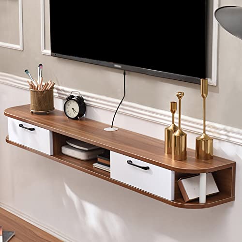 Uvency Schwebender Tv-Schrank, An Der Wand Montierte Holz-Tv-Schränke Mit Kabelführungsloch, Kleines Apartment-Schlafzimmer-Hänge-Tv-Schrank/Weiß/150 cm/Walnut/150Cm Uvency Schwebender Tv-Schrank, An Der Wand Montierte Holz-Tv-Schränke Mit Kabelführungsloch, Kleines Apartment-Schlafzimmer-Hänge-Tv-Schrank/Weiß/150 cm/Walnut/150Cm von Uvency