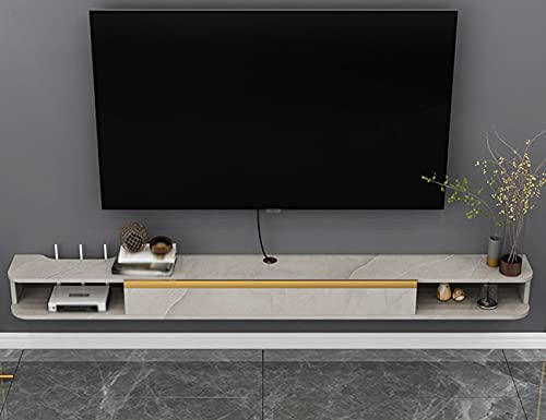 Uvency Schwebender Tv-Schrank, Multifunktionales, An Der Wand Befestigtes Tv-Regal Aus Holz Mit Kabelführung, Für Wohnzimmer, Unterhaltungszimmer, Büro/Khaki/101 cm/Khaki/101Cm Uvency Schwebender Tv-Schrank, Multifunktionales, An Der Wand Befestigtes Tv-Regal Aus Holz Mit Kabelführung, Für Wohnzimmer, Unterhaltungszimmer, Büro/Khaki/101 cm/Khaki/101Cm von Uvency