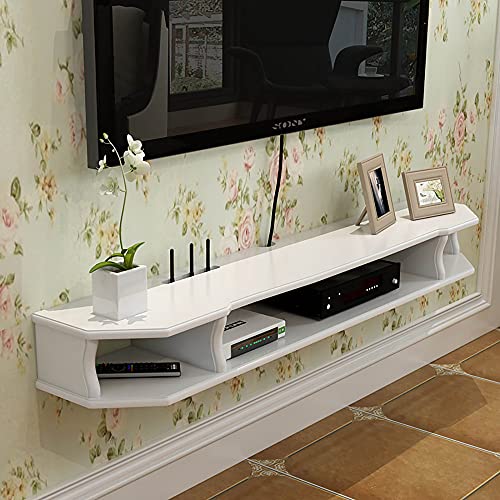 Uvency Schwebender Tv-Schrank, Multimedia-Aufbewahrungsregal Aus Massivem Holz, Unterhaltungseinheit Zur Wandmontage Für Kleines Apartment, Wohnzimmer, Schlafzimmer/B / 110 cm/a/150Cm Uvency Schwebender Tv-Schrank, Multimedia-Aufbewahrungsregal Aus Massivem Holz, Unterhaltungseinheit Zur Wandmontage Für Kleines Apartment, Wohnzimmer, Schlafzimmer/B / 110 cm/a/150Cm von Uvency