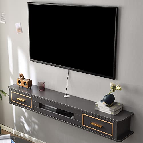 Uvency Schwebender Tv-Schrank, Projektoren Und Spielkonsolen An Der Wand Montierte Tv-Schränke Aus Holz, Geeignet Für Wohnzimmer-Unterhaltungsräume/Holzfarbe/130 cm/Gray/130Cm Uvency Schwebender Tv-Schrank, Projektoren Und Spielkonsolen An Der Wand Montierte Tv-Schränke Aus Holz, Geeignet Für Wohnzimmer-Unterhaltungsräume/Holzfarbe/130 cm/Gray/130Cm von Uvency