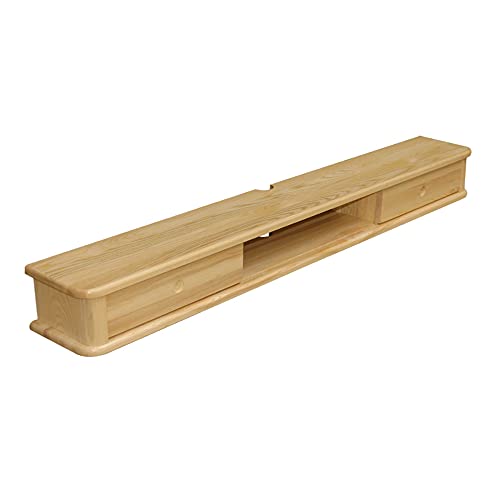 Uvency Schwebender Tv-Schrank, Tv-Konsole Aus Holz Mit Zwei Schiebetürschubladen, Für Wohnzimmer, Unterhaltungszimmer, Büro/Walnuss/140 cm/Wood Color/140Cm von Uvency