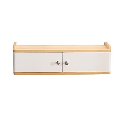 Uvency Schwebender Tv-Ständer, Drahtloch-Design, Multifunktions-Wandregal Aus Massivholz, Geeignet Für Wohnzimmer, Schlafzimmer, Aufbewahrung Von Routern/Holzfarbe / 60 cm/White/60Cm Uvency Schwebender Tv-Ständer, Drahtloch-Design, Multifunktions-Wandregal Aus Massivholz, Geeignet Für Wohnzimmer, Schlafzimmer, Aufbewahrung Von Routern/Holzfarbe / 60 cm/White/60Cm von Uvency