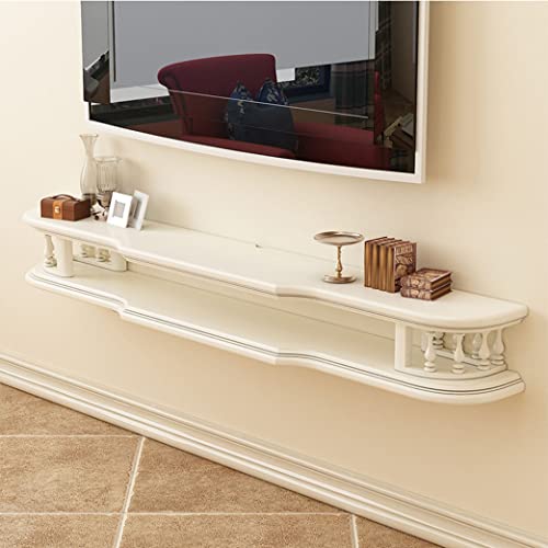 Uvency Schwebender Tv-Ständer Wandmontiertes Schwimmendes Tv-Regal Aus Holz, Tv-Unterhaltungseinheit, Medienkonsole, Großes Aufbewahrungs-Tv-Cabinat Für Wohnzimmer, Büro/White/31In Uvency Schwebender Tv-Ständer Wandmontiertes Schwimmendes Tv-Regal Aus Holz, Tv-Unterhaltungseinheit, Medienkonsole, Großes Aufbewahrungs-Tv-Cabinat Für Wohnzimmer, Büro/White/31In von Uvency