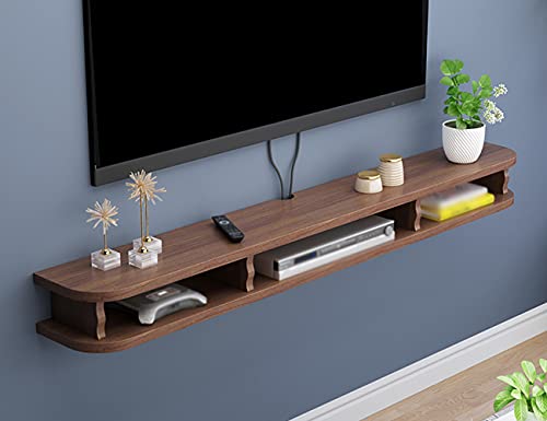 Uvency Schwimmender Tv-Ständer, Wandmontiertes Tv-Regal Mit Kabelloch, Für Storouter Set-Top-Boxen Kabel-Tv-Boxen/Walnuss/140X22X25Cm/Walnut/140 * 22 * 25Cm Uvency Schwimmender Tv-Ständer, Wandmontiertes Tv-Regal Mit Kabelloch, Für Storouter Set-Top-Boxen Kabel-Tv-Boxen/Walnuss/140X22X25Cm/Walnut/140 * 22 * 25Cm von Uvency