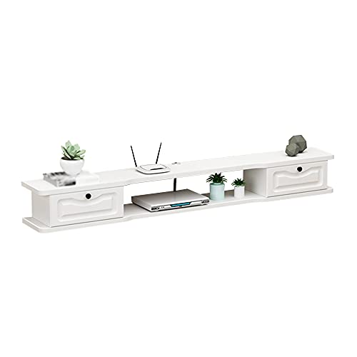 Uvency Tv-Schrank, Flip-Scharnier-Design Set-Top-Box Wandmontierter Fernsehschrank Mit Kabelloch, Verwendet Im Medienraum-Unterhaltungsraum/Weiß/140 cm/White/120Cm Uvency Tv-Schrank, Flip-Scharnier-Design Set-Top-Box Wandmontierter Fernsehschrank Mit Kabelloch, Verwendet Im Medienraum-Unterhaltungsraum/Weiß/140 cm/White/120Cm von Uvency