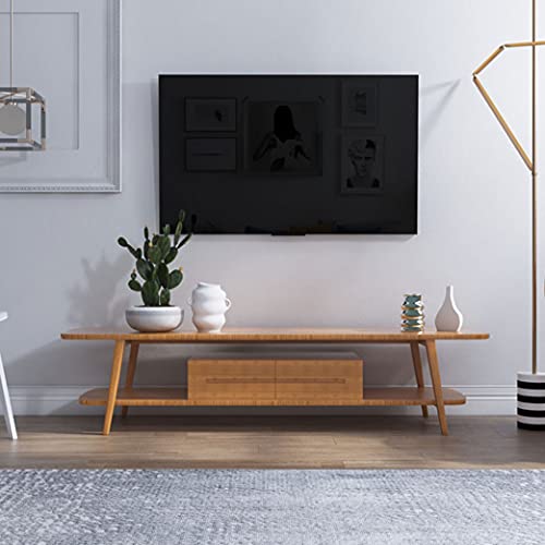 Uvency Tv-Schrank Aus Holz, Tv-Ständer, Tv-Konsole, Medienkabelbox, Spielkonsolen, Minimalistisches Unterhaltungszentrum, Tv-Einheit, Schrank Für Wohnzimmer, Schlafzimmer, Büro/Teak/55In Uvency Tv-Schrank Aus Holz, Tv-Ständer, Tv-Konsole, Medienkabelbox, Spielkonsolen, Minimalistisches Unterhaltungszentrum, Tv-Einheit, Schrank Für Wohnzimmer, Schlafzimmer, Büro/Teak/55In von Uvency