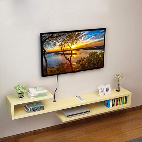 Uvency Wandmontierter Fernsehschrank, Schweberegal, Schlafzimmer, Wohnzimmer, Wandregal, Bücherregal, Router,-Box, Set-Top-Box, Aufbewahrungsregal/D von Uvency