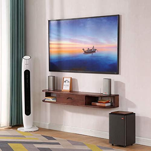 Uvency Wandmontierter Tv-Schrank Aus Massivem Holz Mit Schublade, Wandregal, Schwebendes Regal, Set-Top-Box, Router, Fernsehkonsole, Schlafzimmer, Wohnzimmer, Fernsehständer, Spielzeug, Foto-Aufbewa Uvency Wandmontierter Tv-Schrank Aus Massivem Holz Mit Schublade, Wandregal, Schwebendes Regal, Set-Top-Box, Router, Fernsehkonsole, Schlafzimmer, Wohnzimmer, Fernsehständer, Spielzeug, Foto-Aufbewa von Uvency