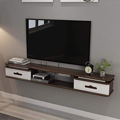 Uvency Wandregal Aus Massivem Holz Schwebendes Regal Wandmontierter Fernsehschrank Set-Top-Box Wlan-Router Kabelbox Projektor Cd Dvds Multimedia-Regal Fotodekorationen Display-Regal/Brown Uvency Wandregal Aus Massivem Holz Schwebendes Regal Wandmontierter Fernsehschrank Set-Top-Box Wlan-Router Kabelbox Projektor Cd Dvds Multimedia-Regal Fotodekorationen Display-Regal/Brown von Uvency