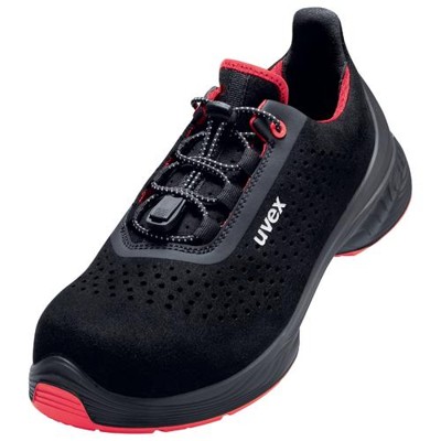 1 G2 Halbschuhe S1 68468 schwarz/rot, Weite 11, Größe 45 von Uvex