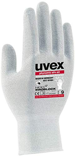 1 Paar uvex phynomic silv-air Hygiene-Handschuhe - Mehrweg-Schutzhandschuhe gegen Erreger/Mikroorganismen - 07/S von Uvex