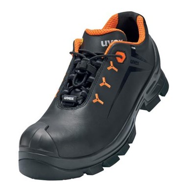 2 MACSOLE® Halbschuhe S3 65222 schwarz/orange, Weite 11, Größe 46 von Uvex