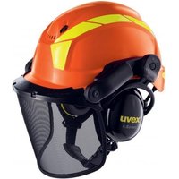 Uvex - Forsthelm Schutzhelm mit Visier orange pheos forestry 9774 von Uvex