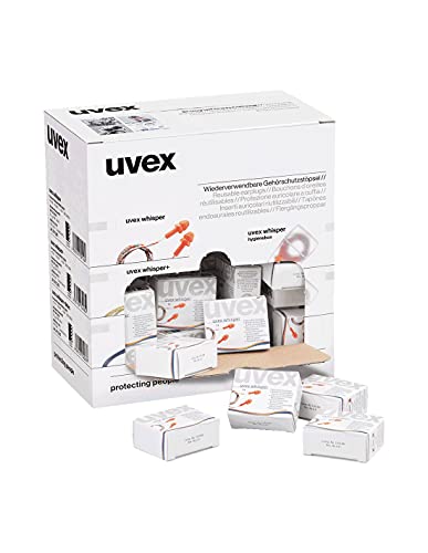 Uvex Gehörschutzstöpsel 23 dB mehrweg Whisper 2111201 50 Paar, Orange von Uvex