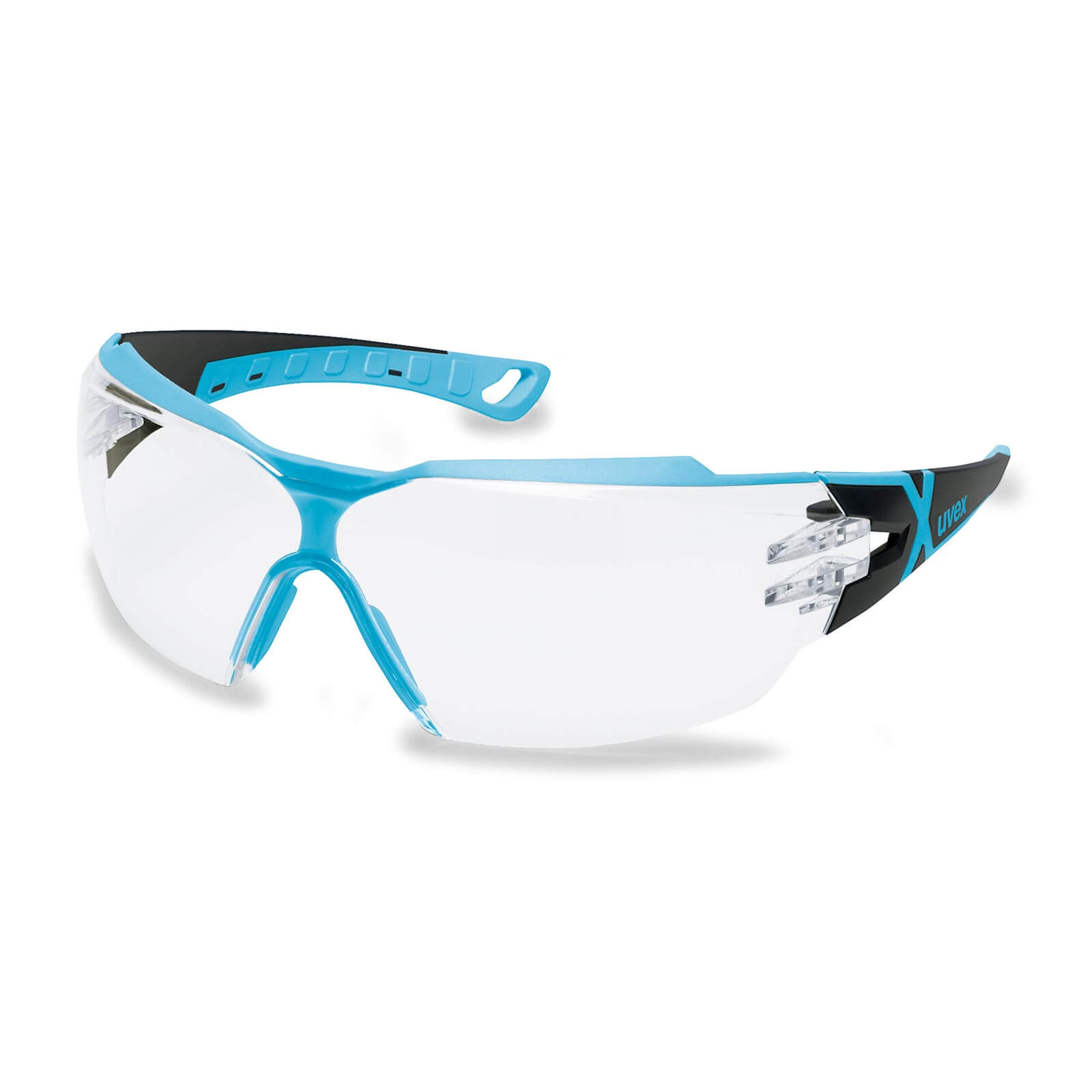 UVEX Schutzbrille pheos cx2 9198 UV-Schutz kratzfest - verschiedene Ausführungen Farbe:schwarz-hellblau / klar von Uvex
