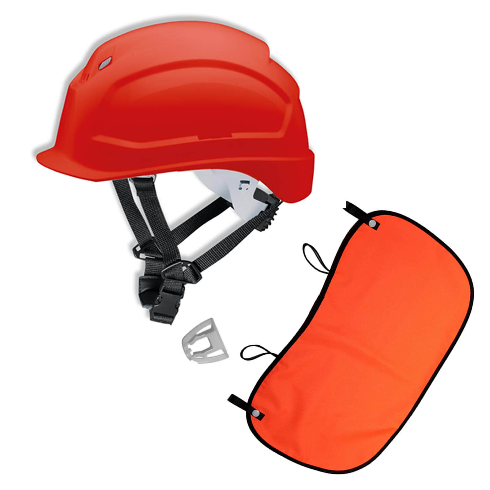 UVEX Schutzhelm pheos S-KR 4-Punkt Riemen Nackenschutz orange BG Bau Förderung Farbe:rot von Uvex