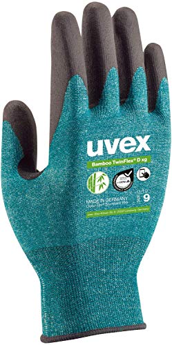 Uvex 10 Paar Bamboo TwinFlex D xg - Schnittfeste Arbeitshandschuhe - Gr 10 / XL von Uvex