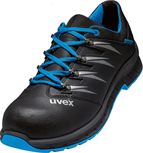 Uvex 2 Trend - Leder-Sicherheitsschuhe S3 SRC ESD - Blau/Schwarz - Gr. 43 von Uvex