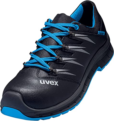 Uvex 2 Trend - Leder-Sicherheitsschuhe S3 SRC ESD - Blau/Schwarz - Gr. 45 von Uvex