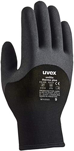 3 Paar Uvex Unilite Thermo Plus - Isolierende Schutzhandschuhe gegen Kälte - Gr. 09/L von Uvex