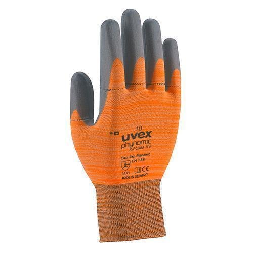 Uvex 60054–8 PHYNOMIC Schaumstoff Handschuhe grau/orange (10 Stück) von Uvex