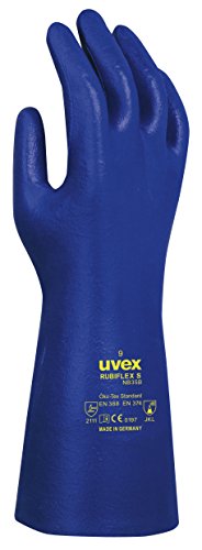 Uvex 60224 10 Rubiflex S NB35B Sicherheitshandschuh, Größe 10, blau von uvex