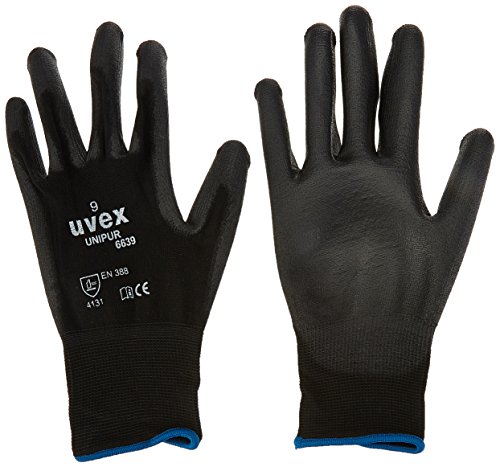 Uvex 60248 9 Unipur 6639 Sicherheit Handschuh, Größe: 9, Schwarz von Uvex