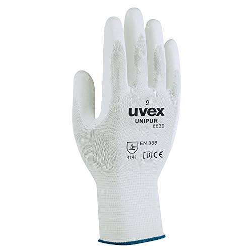 Uvex 6094311 Nylon/PU-Strick-HS,Unipur 6630,Gr.11 Schutzhandschuh, Weiß, 11 von uvex