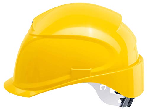 Uvex Airwing B-S-WR Belüfteter Bauhelm mit Drehrad - Kurzer Schirm - Gelb von Uvex
