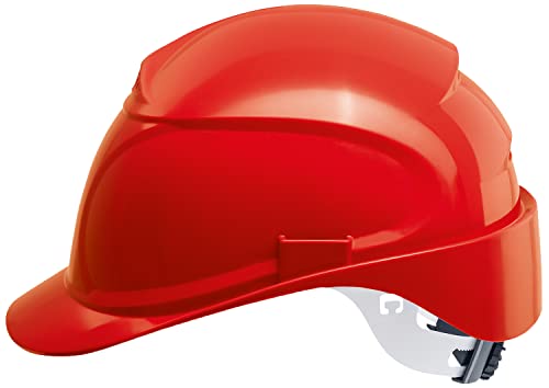 Uvex Airwing B-WR Baustellenhelm mit Weitenregulierung - Langer Schirm - Rot von Uvex