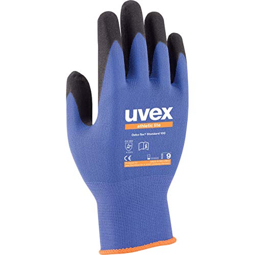 Uvex Athletic Lite Montagehandschuhe - 1 Paar Mechaniker Arbeitshandschuhe 08/M von Uvex