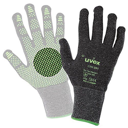 Uvex C300 Dry Arbeitshandschuhe - 1 Paar Schnittschutzhandschuhe - 08/M 08/M von Uvex