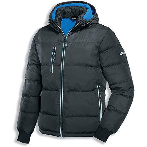 Uvex Herren-Arbeitsjacke - Schwarz-Blaue Männer Thermo-Steppjacke - Wasserabweisend L von Uvex