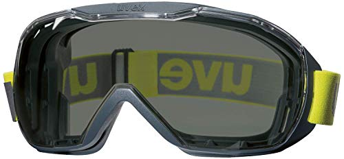 Uvex Megasonic - Schutzbrille für Arbeit & Labor - Getönt/Anthrazit-Lime von Uvex