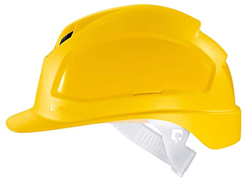 Uvex Pheos B Schutzhelm - Belüfteter Arbeitshelm für die Baustelle - Gelb Gelb von Uvex