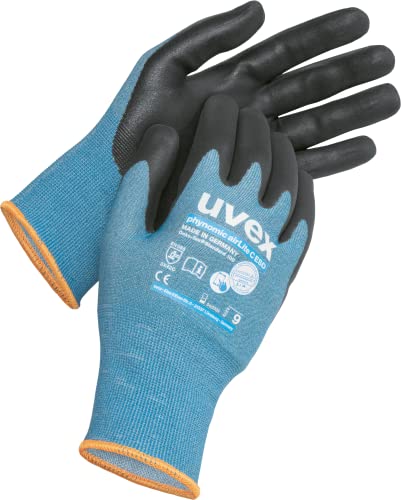 Uvex Phynomic AirLite C ESD Arbeitshandschuhe - 10 Paar Schnittschutzhandschuhe 08/M von Uvex