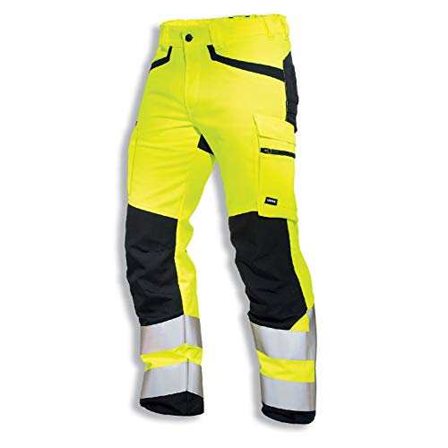Uvex Flash + Storm 7432 Herren-Arbeitshose - Gelbe Warnschutz-Cargohose 102 von Uvex