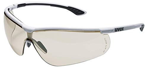 Uvex Sportstyle Schutzbrille - Braune Arbeitsbrille - Schwarz-Weiß, einheitsgröße, 9193064 von Uvex