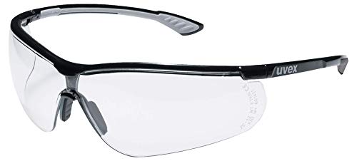 Uvex Sportstyle Schutzbrille - Transparente Arbeitsbrille - Schwarz-Weiß von Uvex