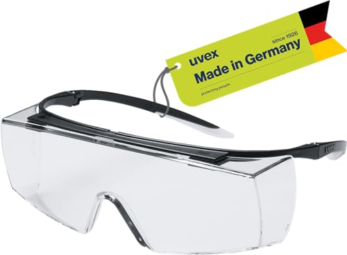 Uvex Super F OTG Schutzbrille - Supravision Sapphire - Transparent/Schwarz-Weiß von Uvex