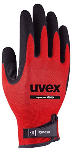 Uvex Synexo M100 Gepolsterte Arbeitshandschuhe - Rot-Schwarz - Gr 11 (XXL) von Uvex