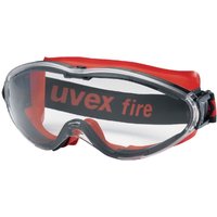 Uvex Ultrasonic Supravision Excellence Schutzbrille: Transparent/Rot-Schwarz von Uvex