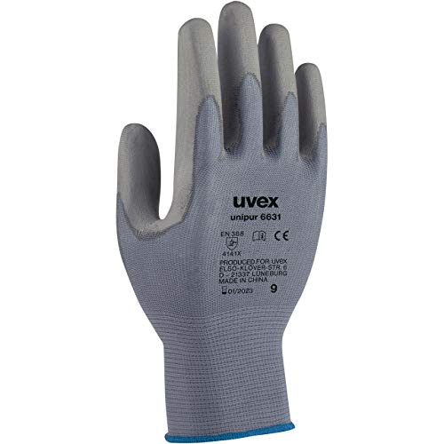 Uvex Unipur 6631 Schutzhandschuhe - 1 Paar Arbeitshandschuhe für Präzisionsarbeit 10/XL von Uvex