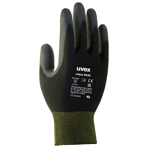 Uvex 60248 10 Unipur 6639 Sicherheit Handschuh, Größe: 10, Schwarz von uvex